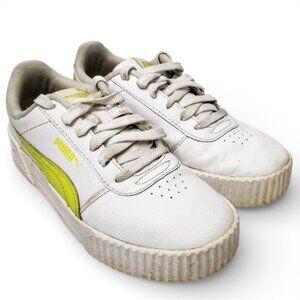 Puma Carina White Leather Sneakers 6.5